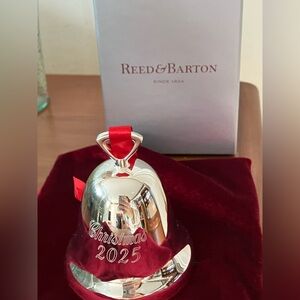 Christmas Bell Silverplate Ornament 2025 - Reed And Barton 897584 | Holiday New